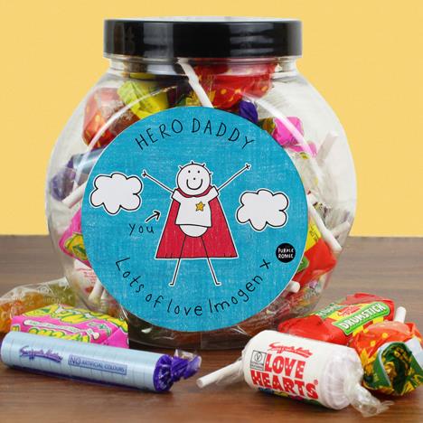 Personalised Purple Ronnie Super Hero 250g Sweet Jar Extra Image 1